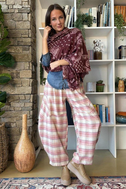 Lucky Bandana Scarf Burgundy